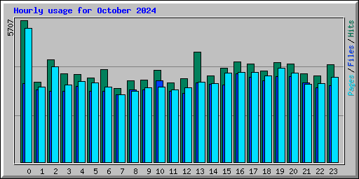 Hourly usage for October 2024