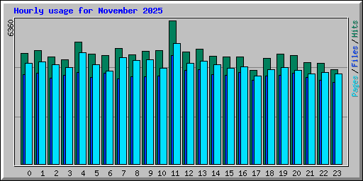 Hourly usage for November 2025